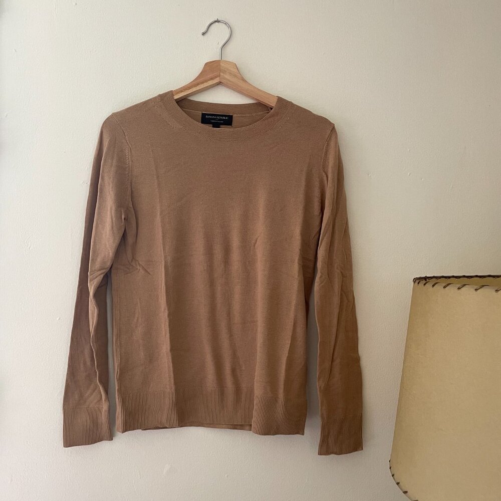 Banana Republic Tan Forever Sweater, Size S - Picture 3 of 3